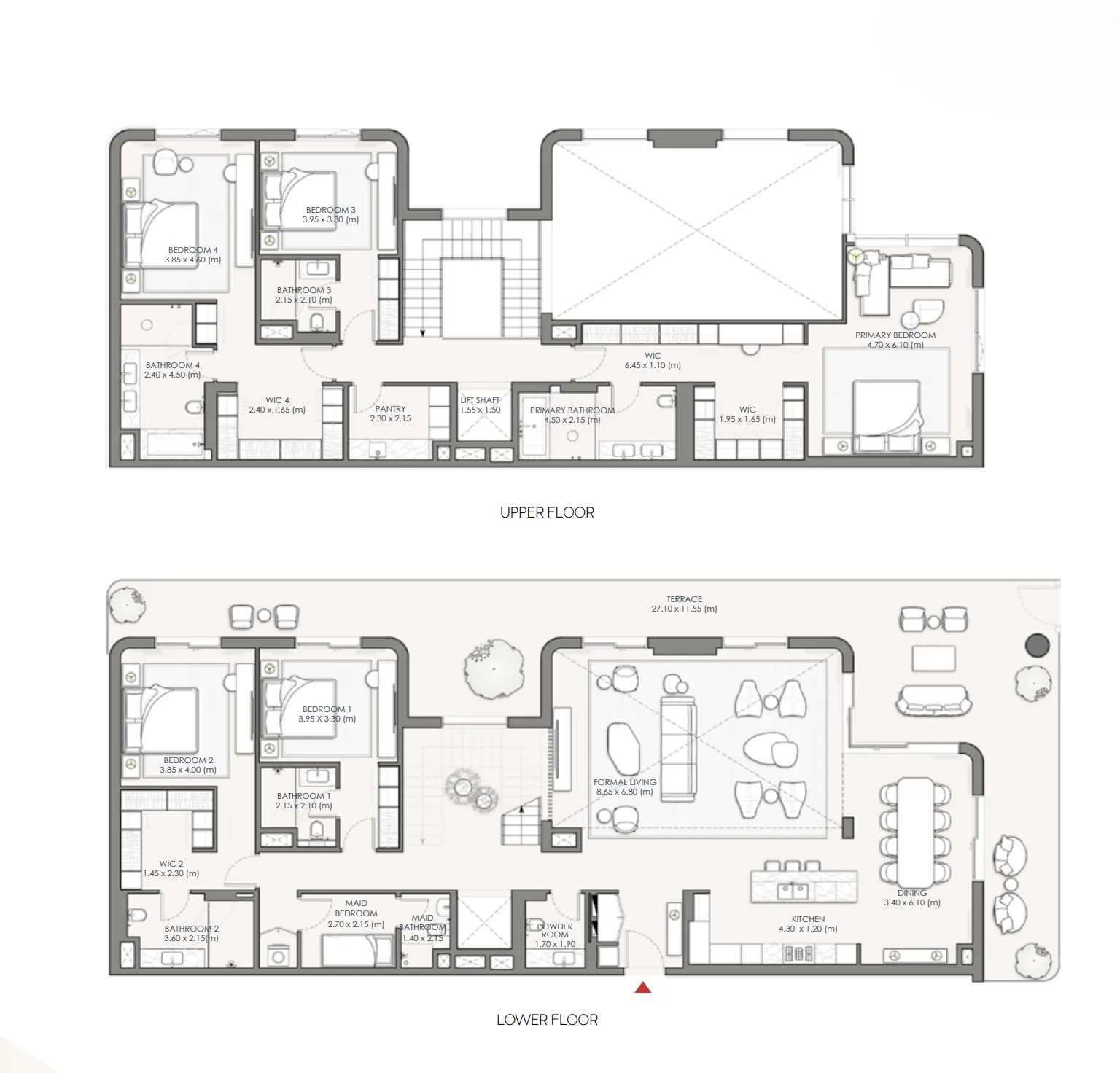 5 bedrooms floor plan
