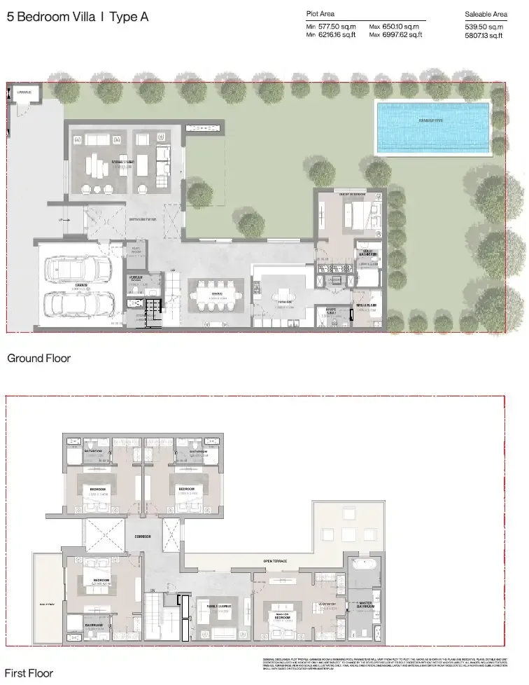 5-bedroom villa floor plan