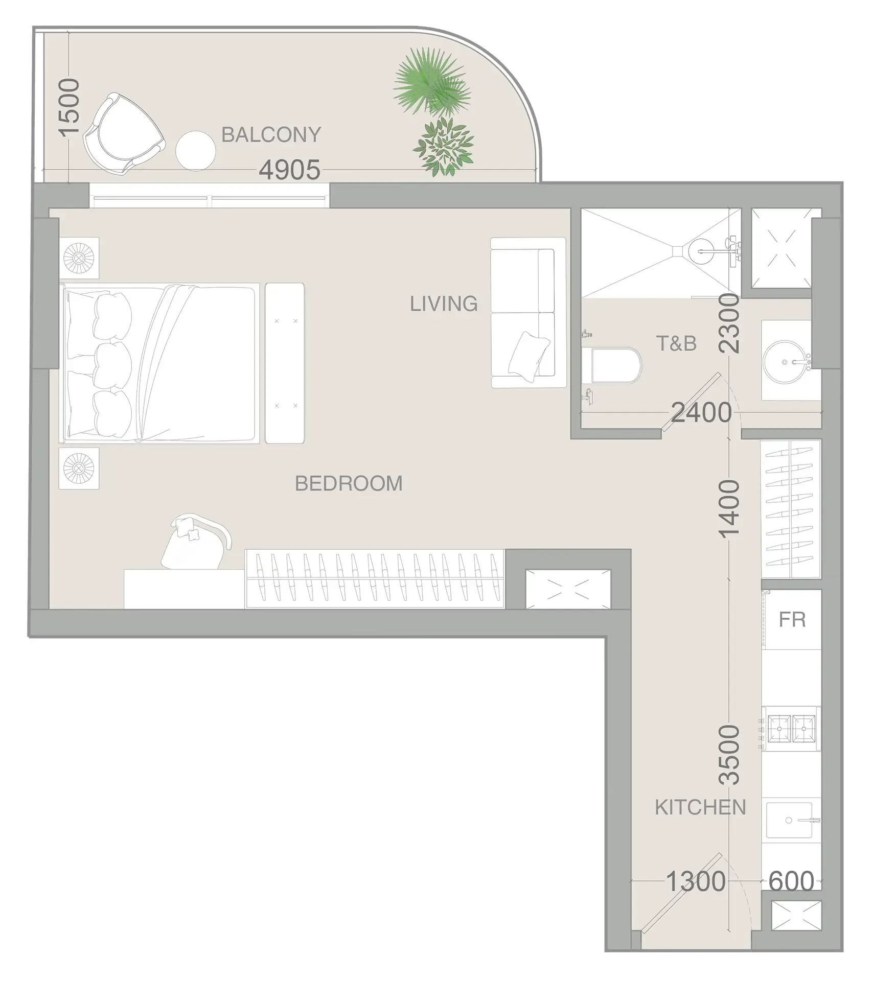 Studio floor plan