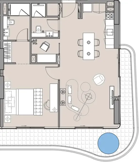 1 bed