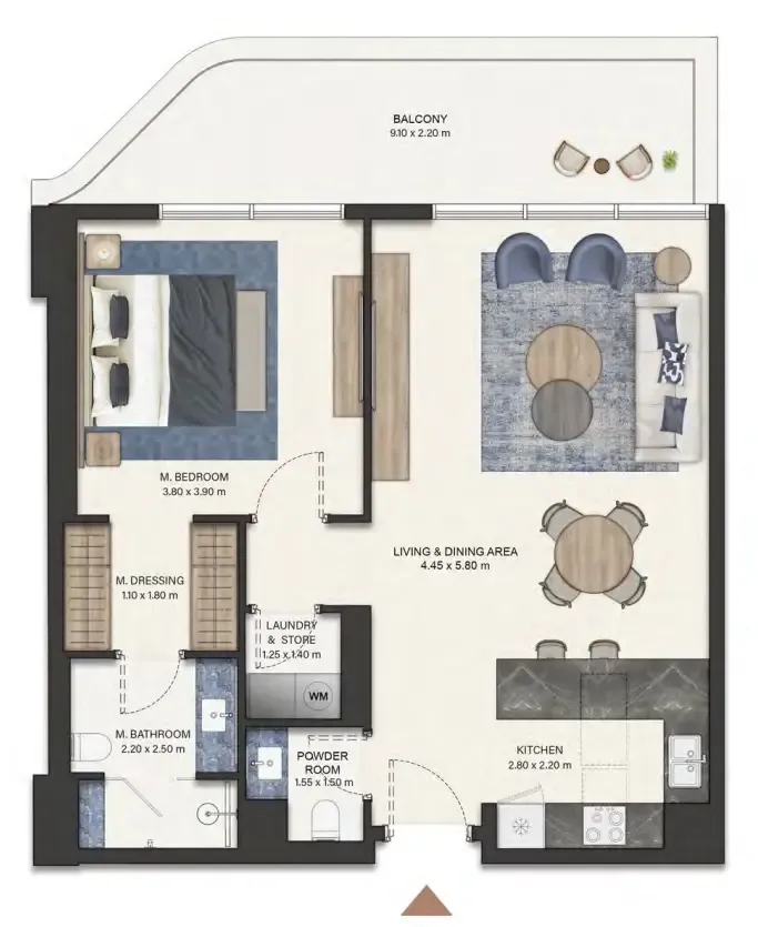1 bed