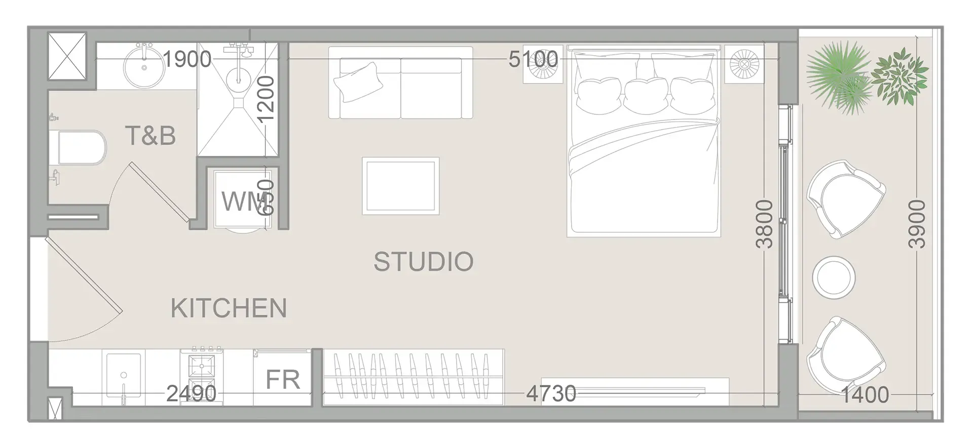 Studio floor plan