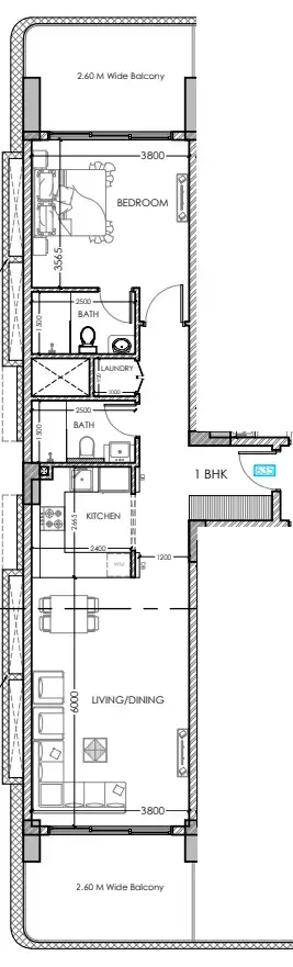 Dugasta Al Haseen Residences 5 floor plan