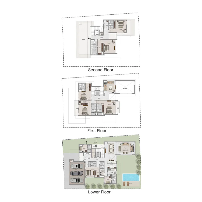 6-bedroom villa floor plan