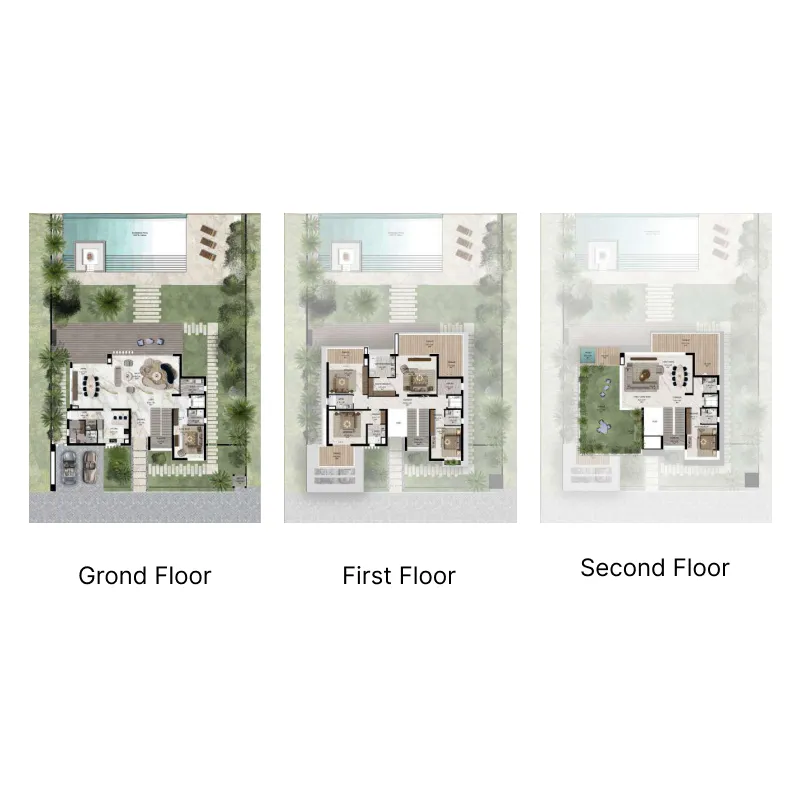 6 bedrooms floor plan