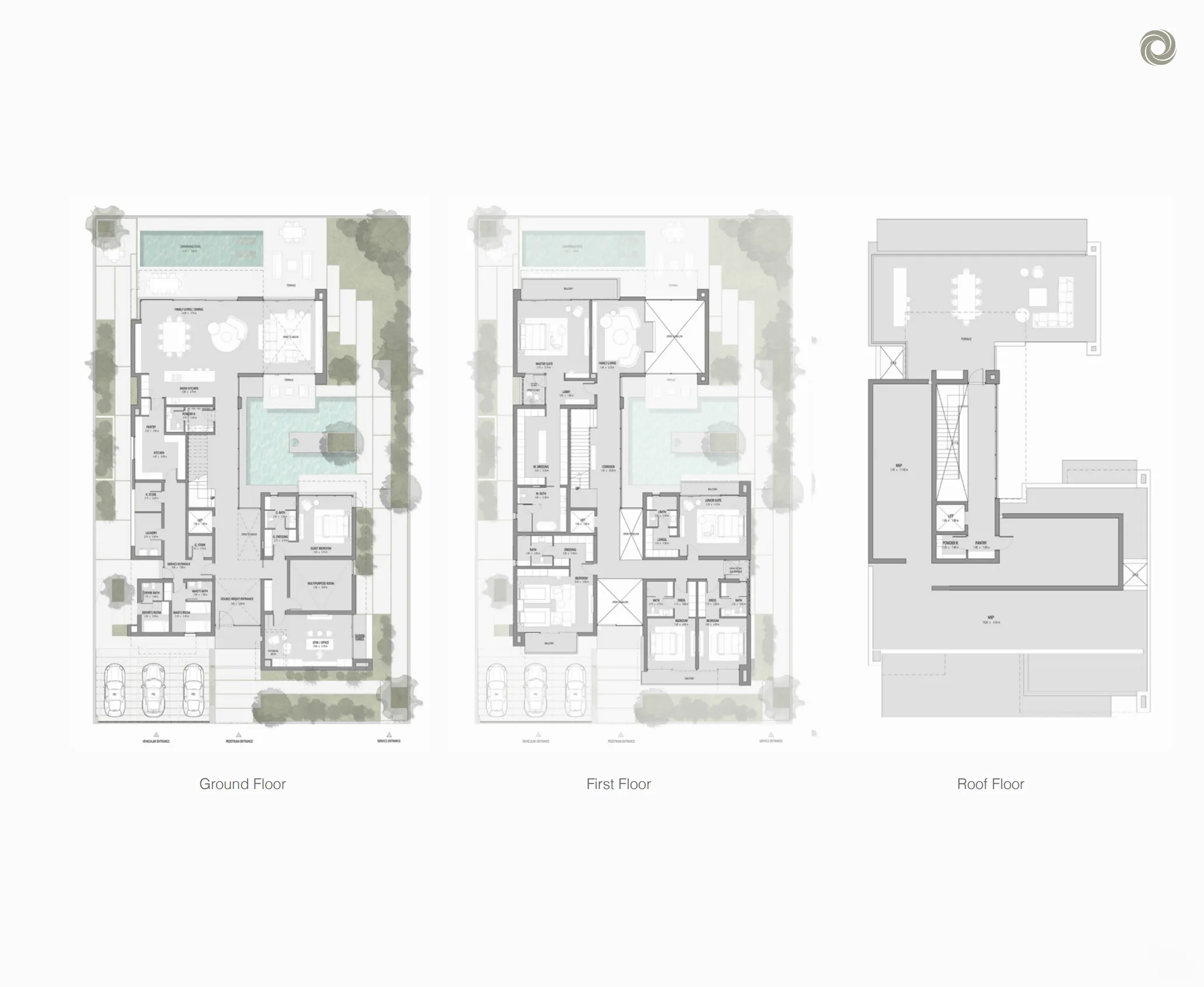 6-bedroom villa floor plan