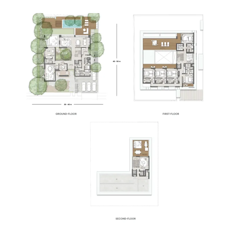 6 bedrooms floor plan