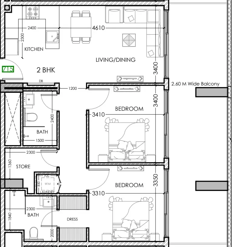 Dugasta Al Haseen Residences 5 floor plan