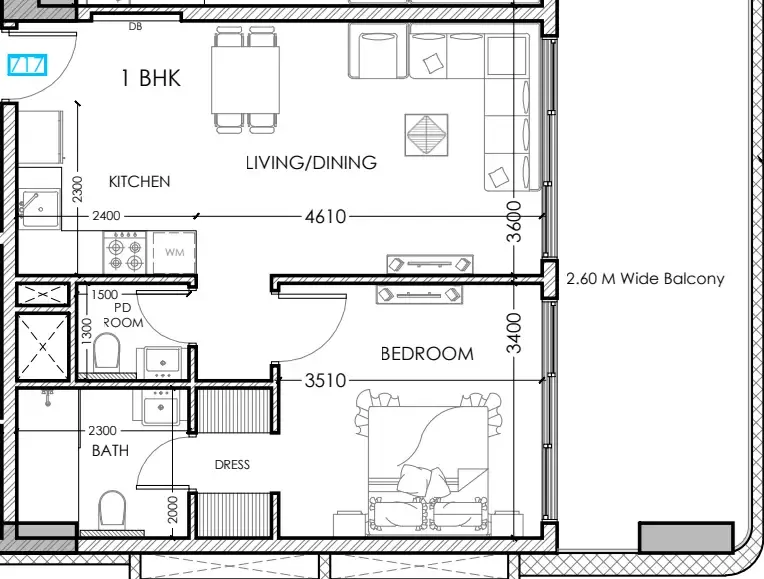 Dugasta Al Haseen Residences 5 floor plan
