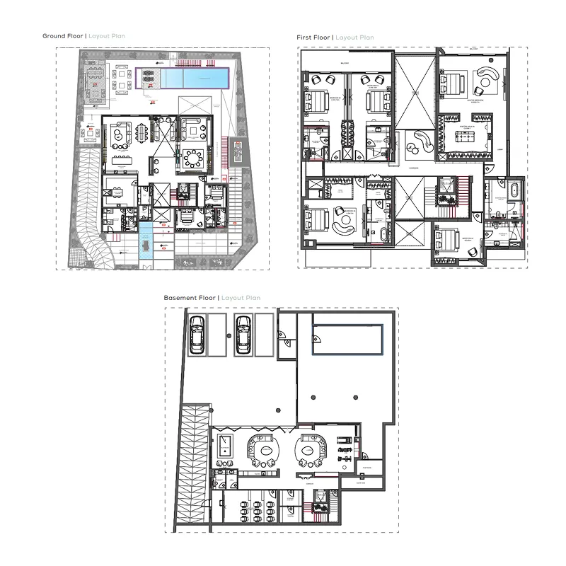 7 bedrooms floor plan