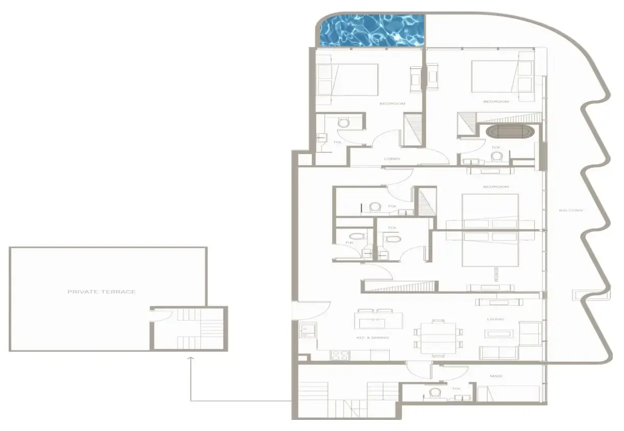4 bedrooms floor plan