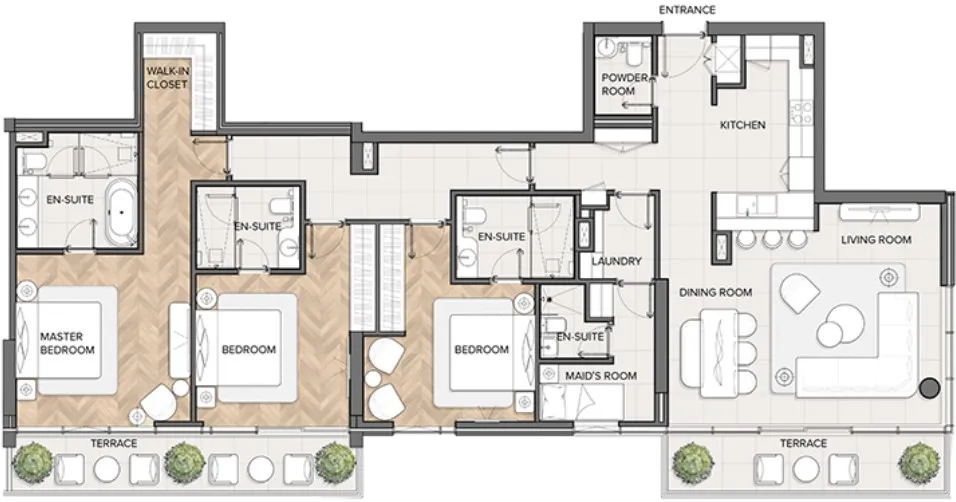 3 bed