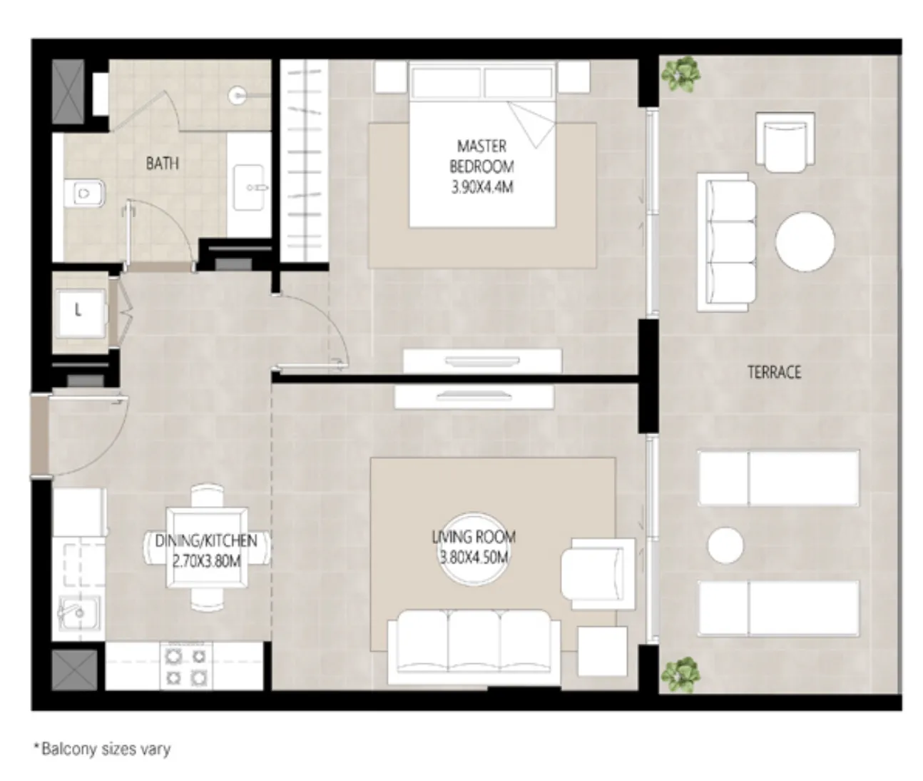 1 bed