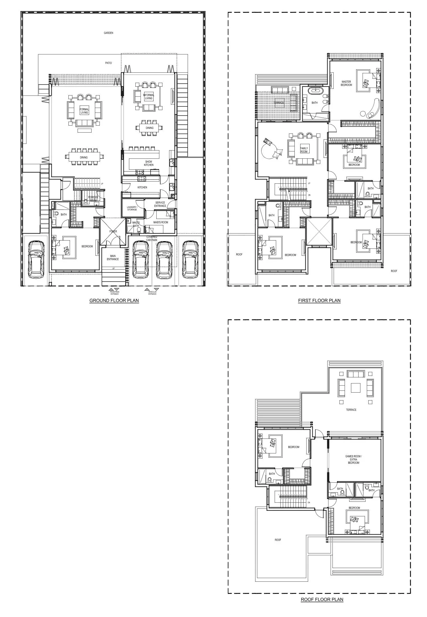 8-bedroom villa floor plan
