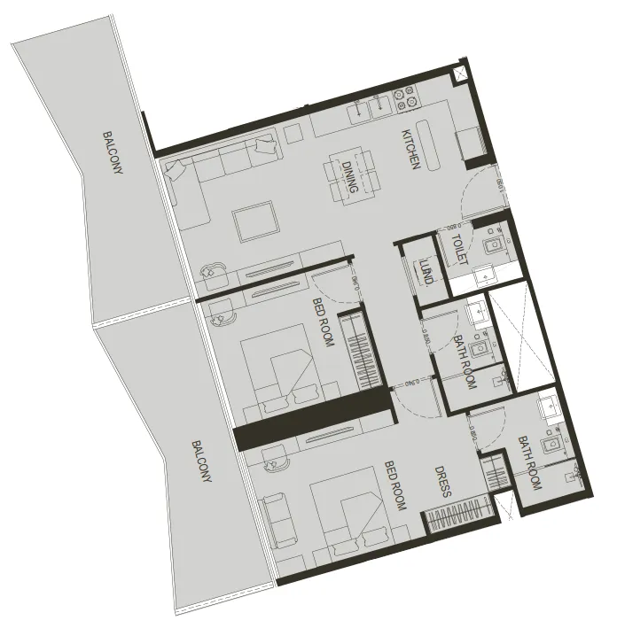 2 bed