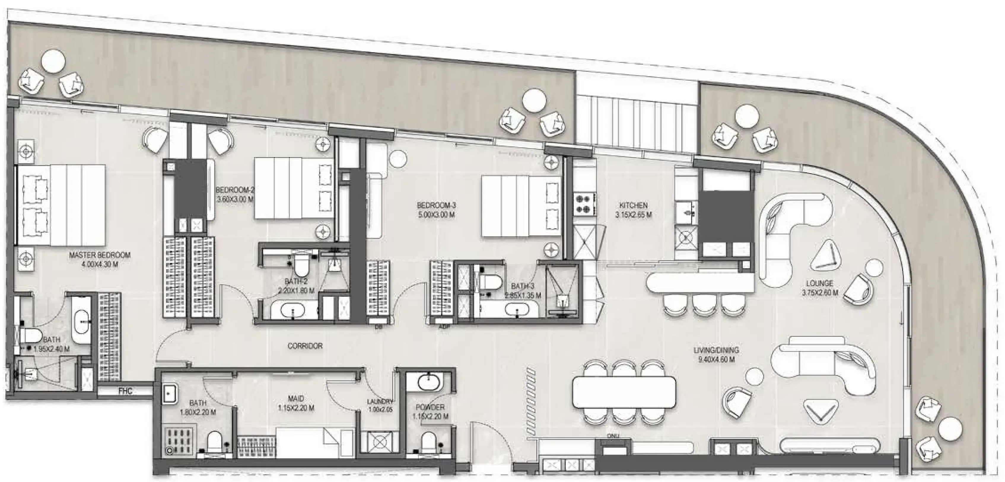 3BR Layout