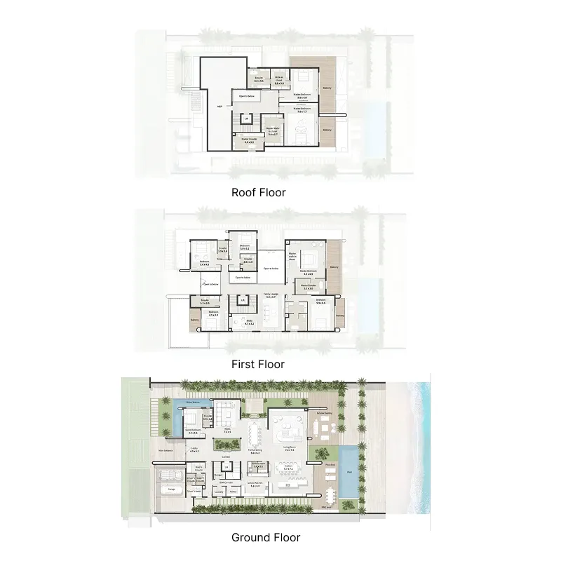8-bedroom villa floor plan
