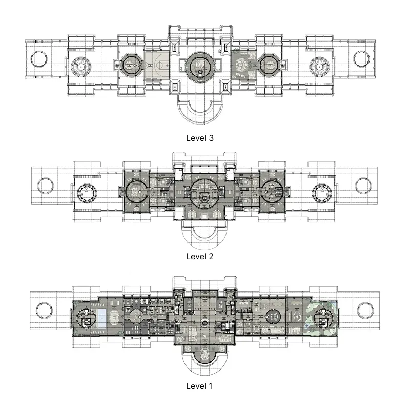 8 bedrooms floor plan