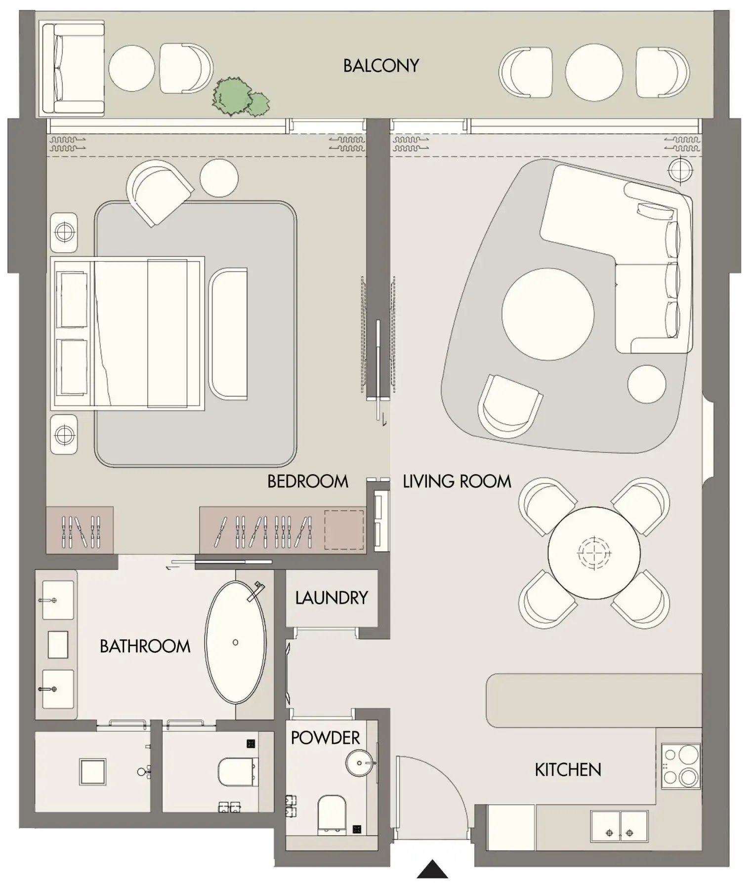 1 bedroom floor plan