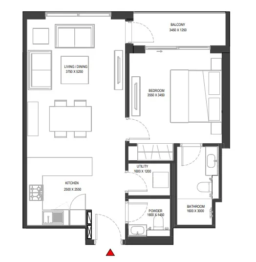 1 bed