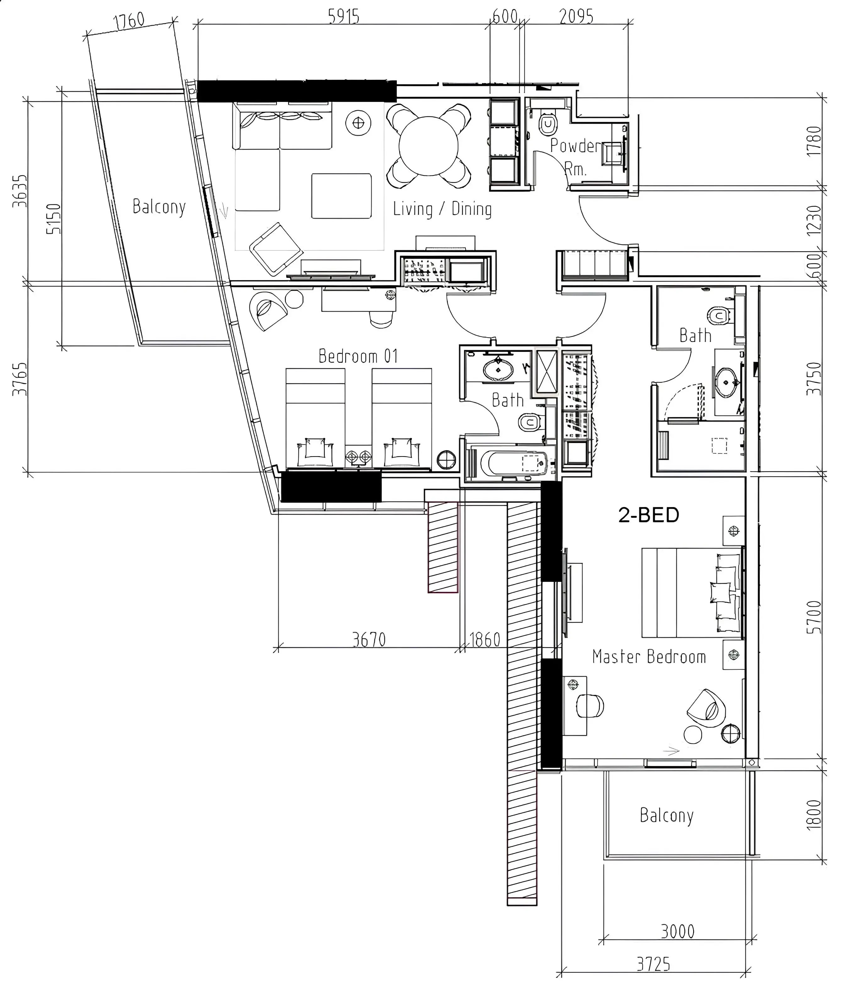 2BR Layout