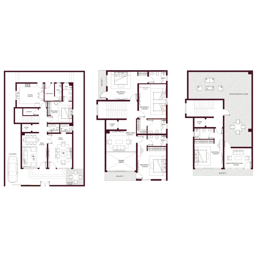 5 bed