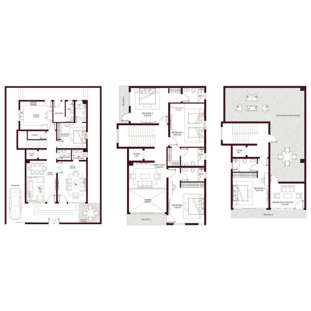 5 bed