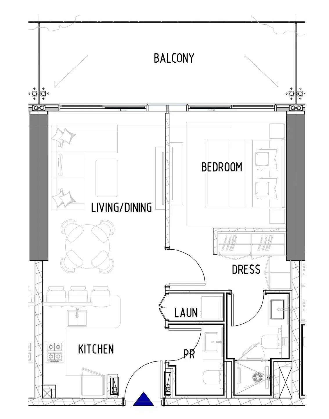 1 bedroom floor plan