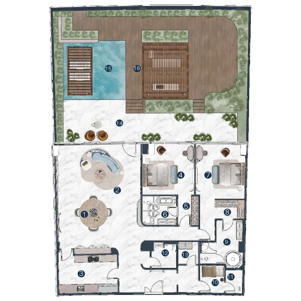 2 bed