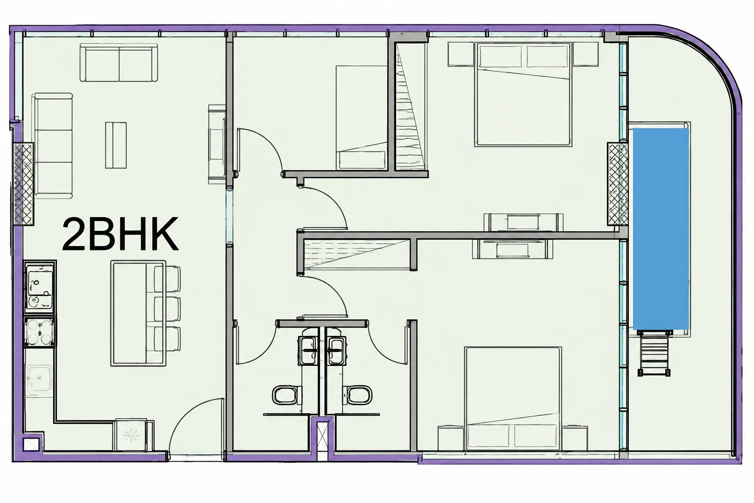 2BR Layout