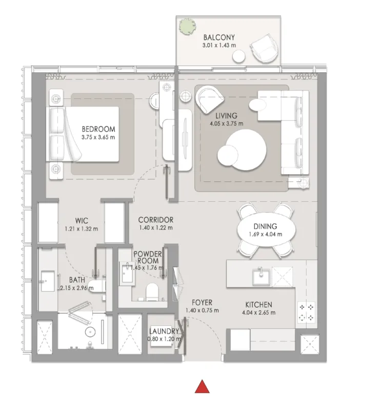 1 bed