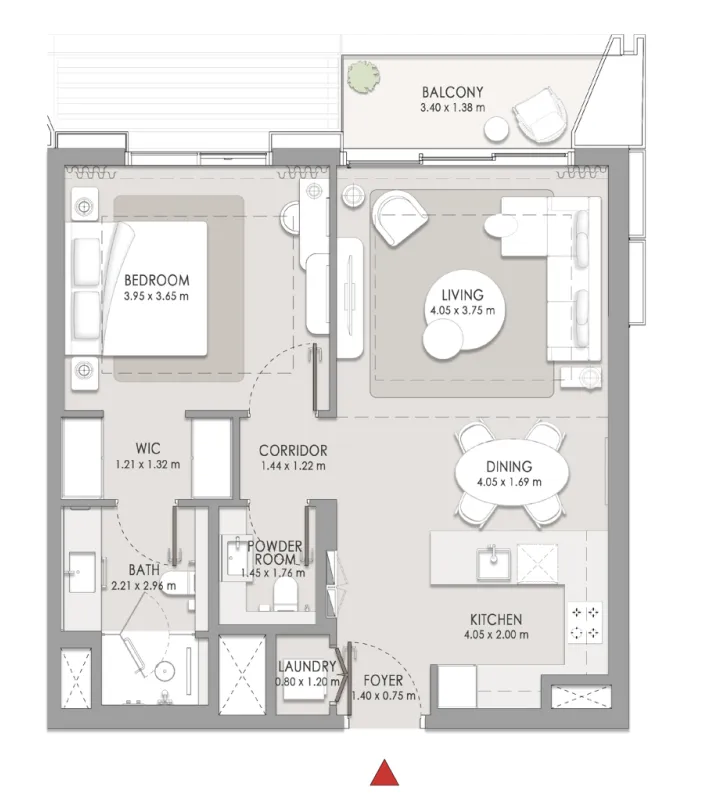 1 bed