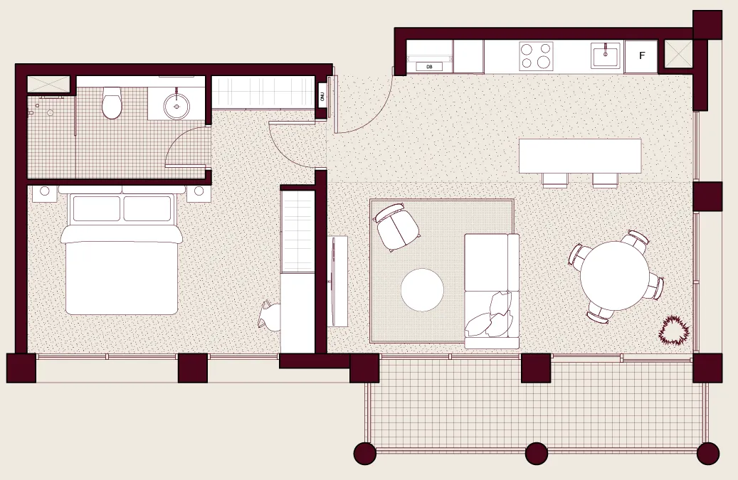 1 bed