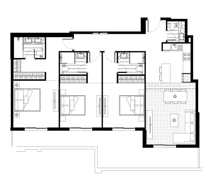 3 bedrooms floor plan