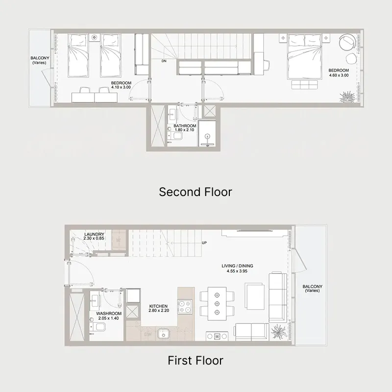 2 bed