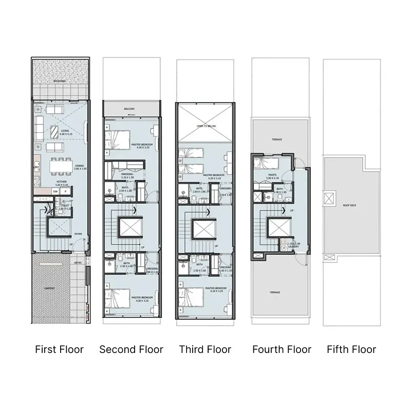4 bedrooms floor plan