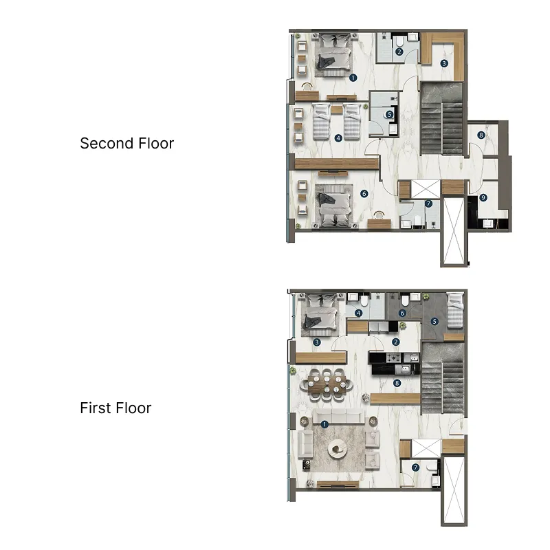 4 bedrooms floor plan