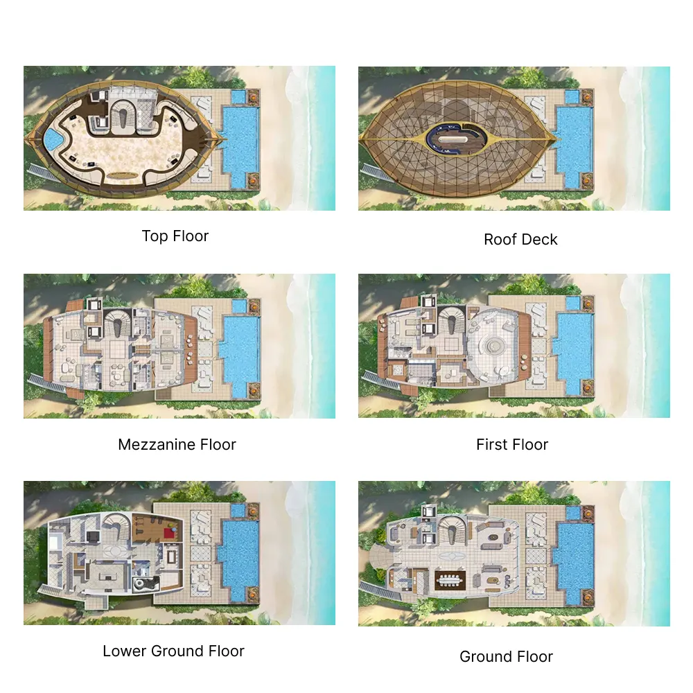 7-bedroom villa floor plan