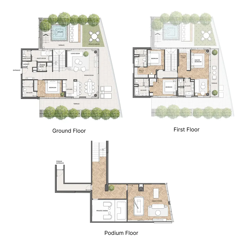 4 bedrooms floor plan