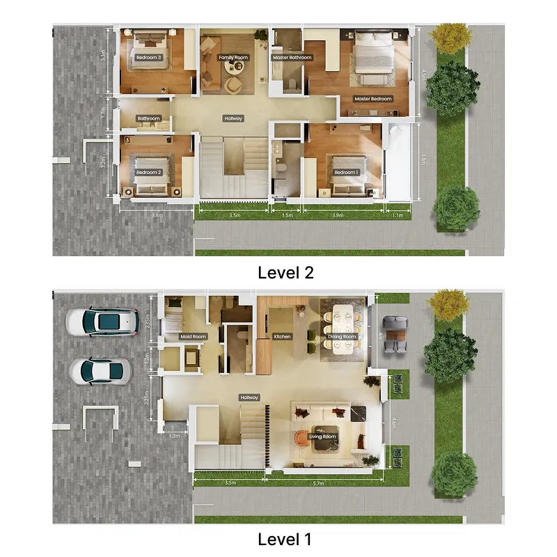 4-bedroom home floor plan