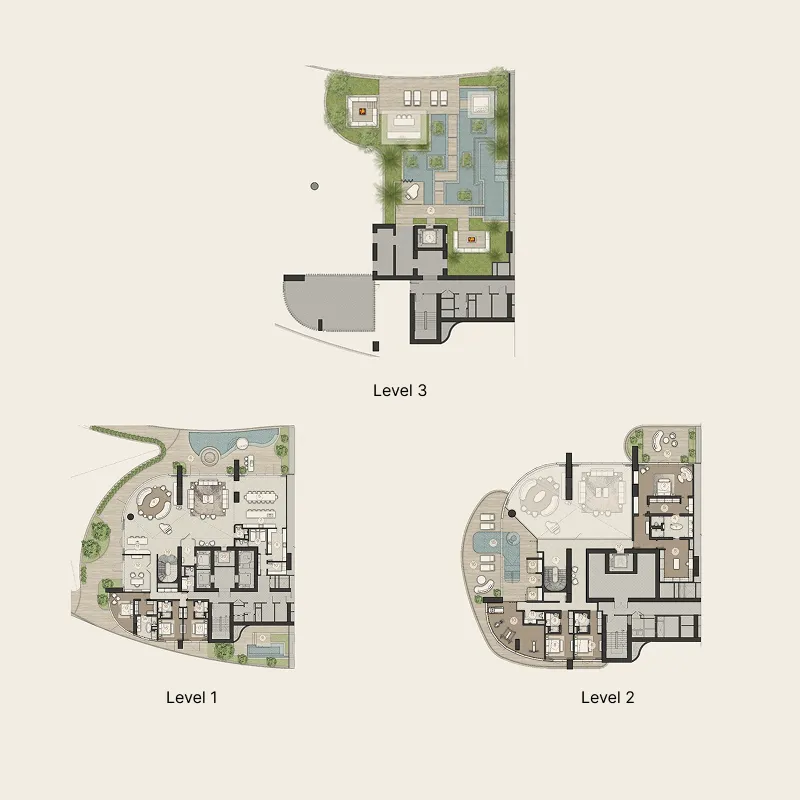 6 bedrooms floor plan