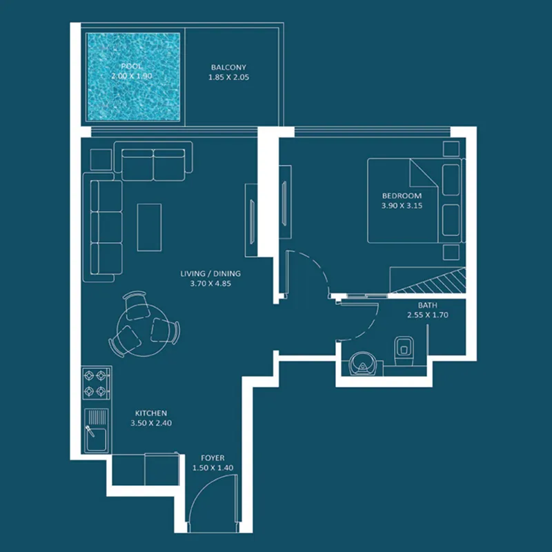 1BR Layout