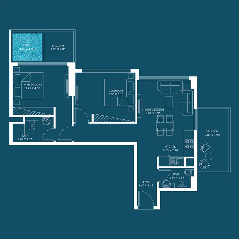 2BR Layout