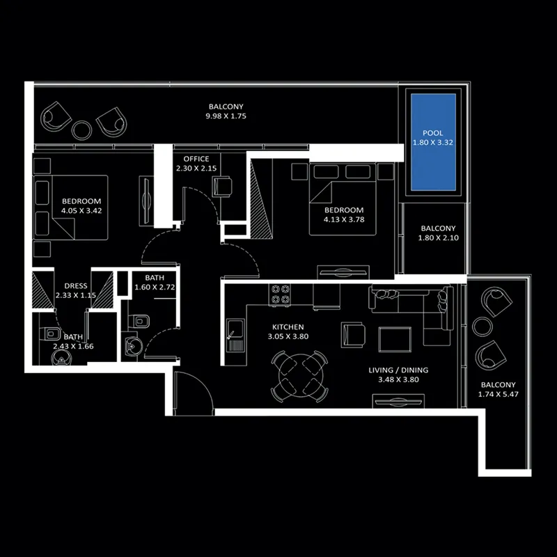2BR Layout