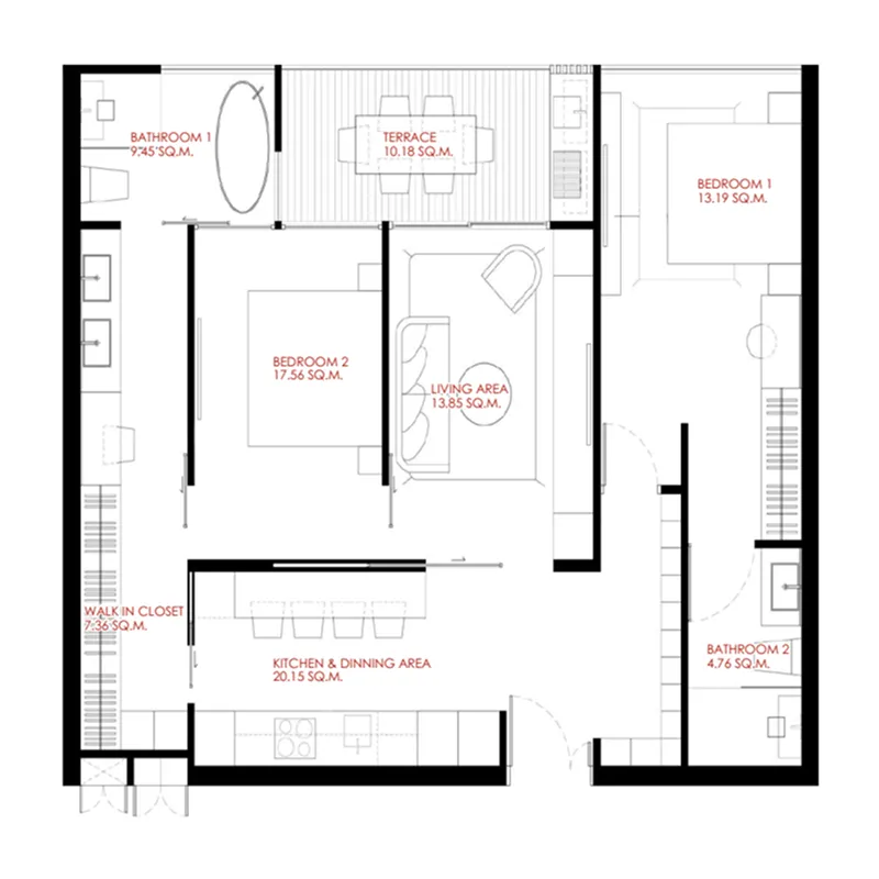 2BR Layout