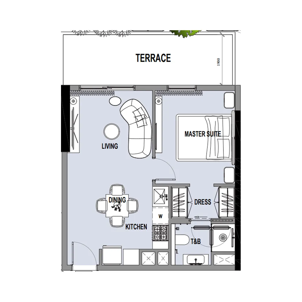 1 bed