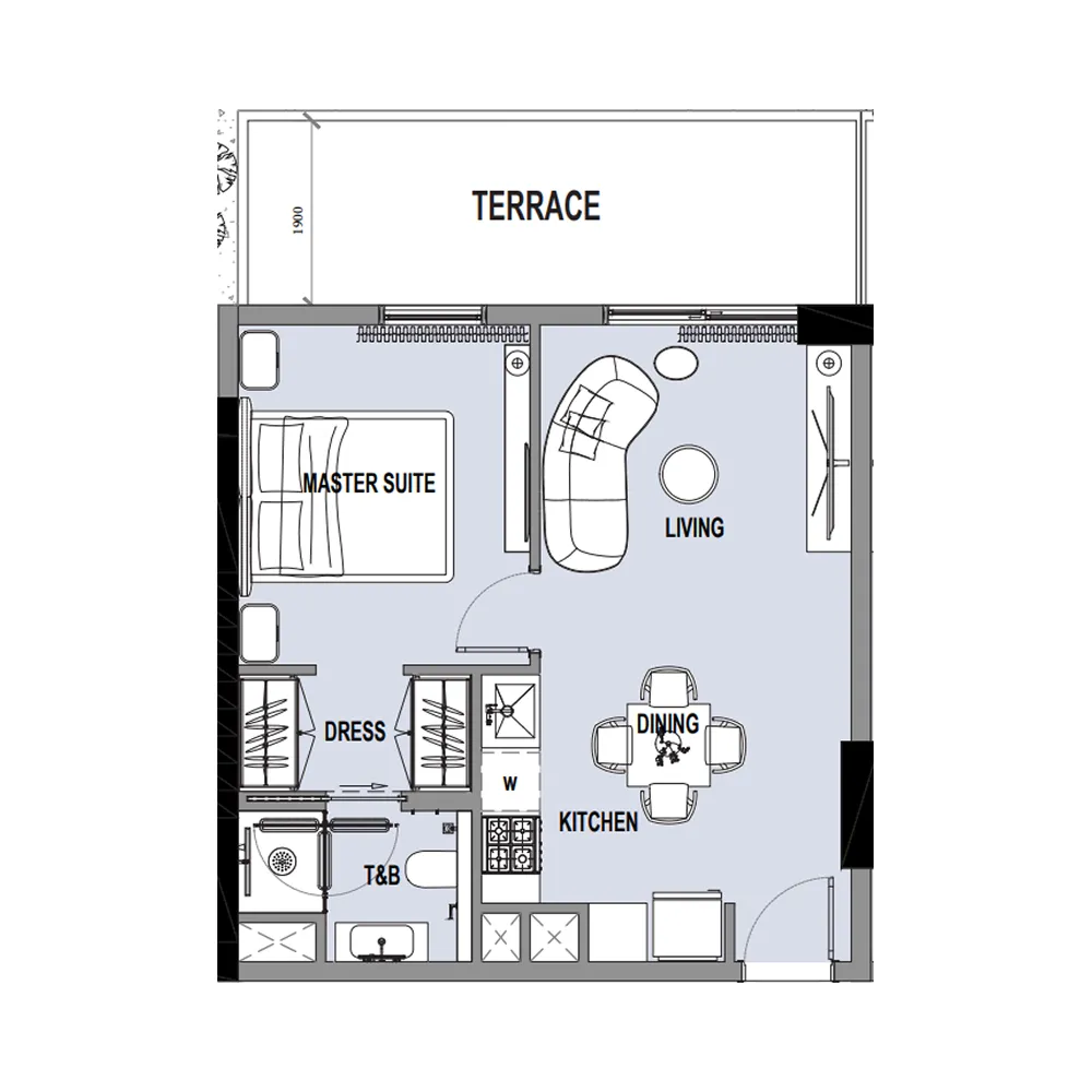 1 bed