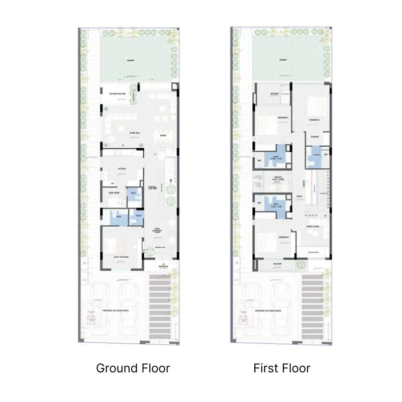 4-bedroom villa floor plan