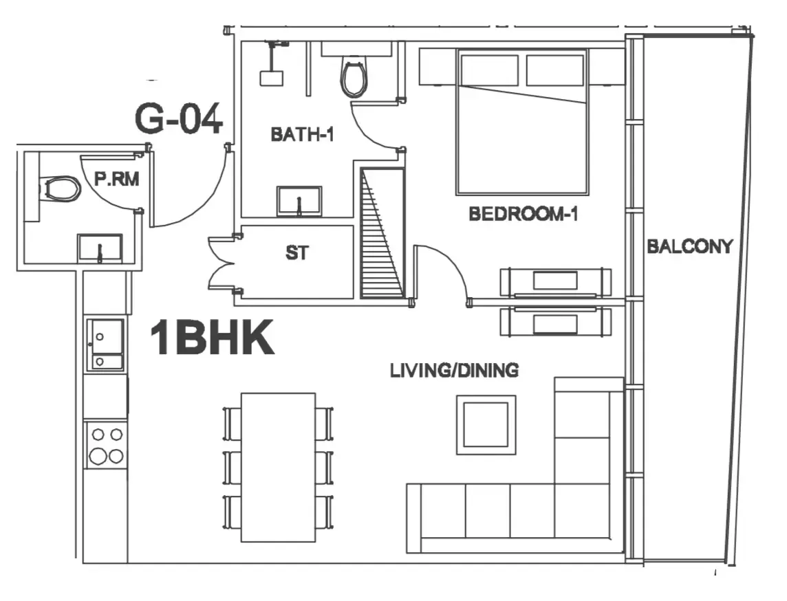 1 bed