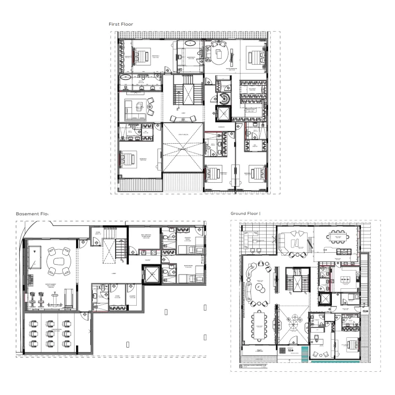 7 bedrooms floor plan